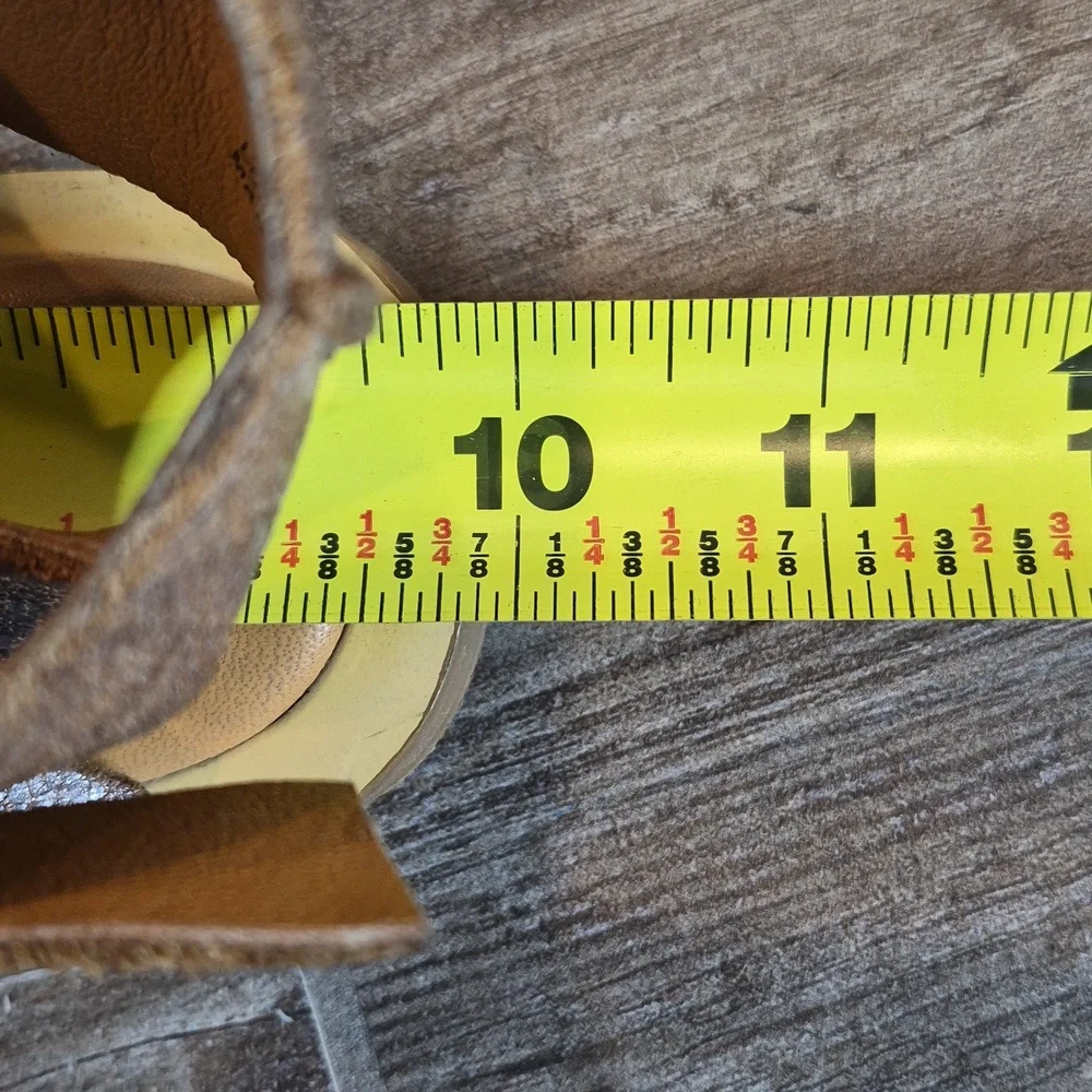 7/7.5 Diba True Genuine Leather Gladiator Sandals, Double Buckle Closure - Picture 11 of 13